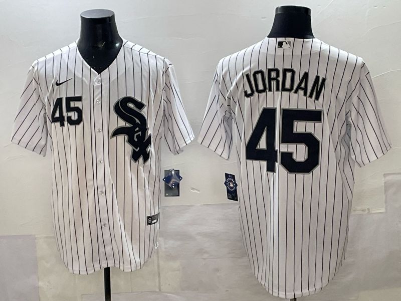 Men Chicago White Sox 45 Jordan white Nike MLB 2025 jersey 011